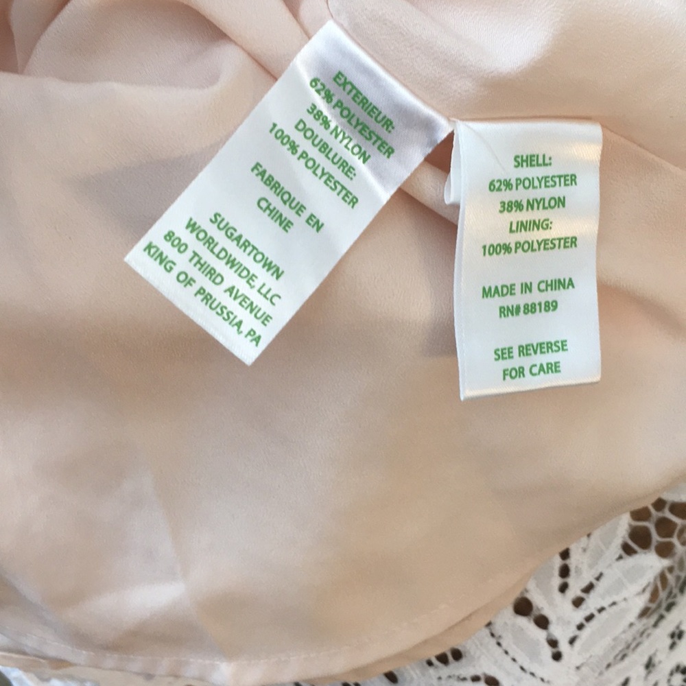 New Lilly Pulitzer White Lace Nude Lined Adella 0! - Picture 6 of 8